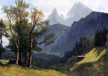山 Painting - チロルの風景 アルバート ビアシュタット山